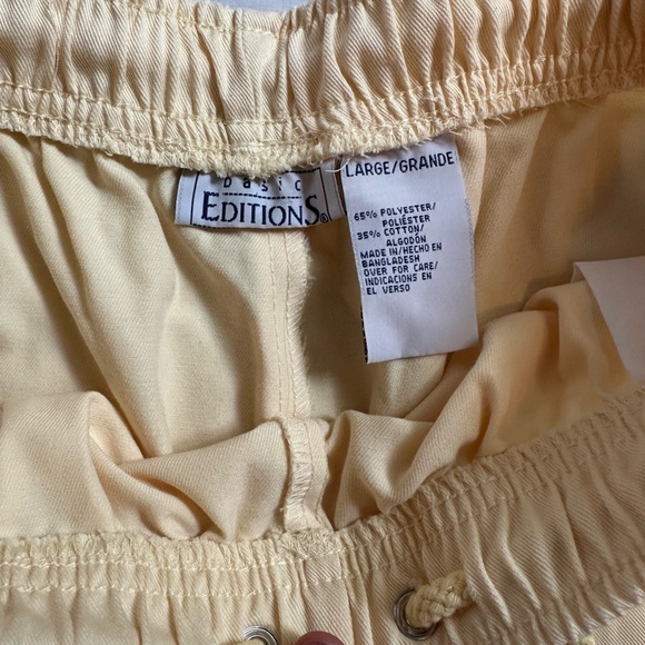 Vintage Basic Editions Butter Yellow Drawstring Shorts - Picture 2 of 6